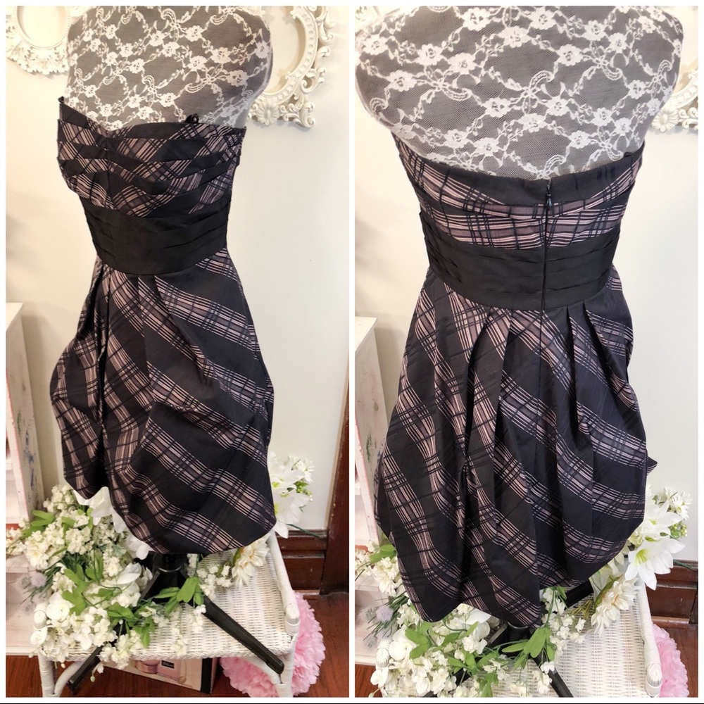 New BCBG Max Azria Strapless Taffeta Dress